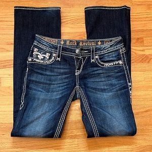 Ladies Rock Revival bootcut jeans; size 25 with 31 inch inseam.